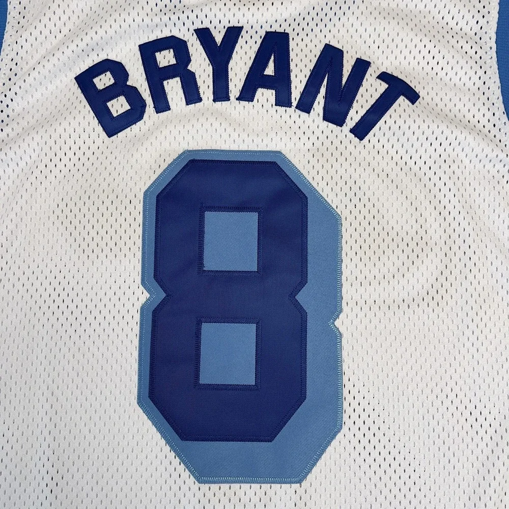 Crenshaw Jersey Mens XL White Blue Basketball Kobe Bryant 8 Headgear Classics